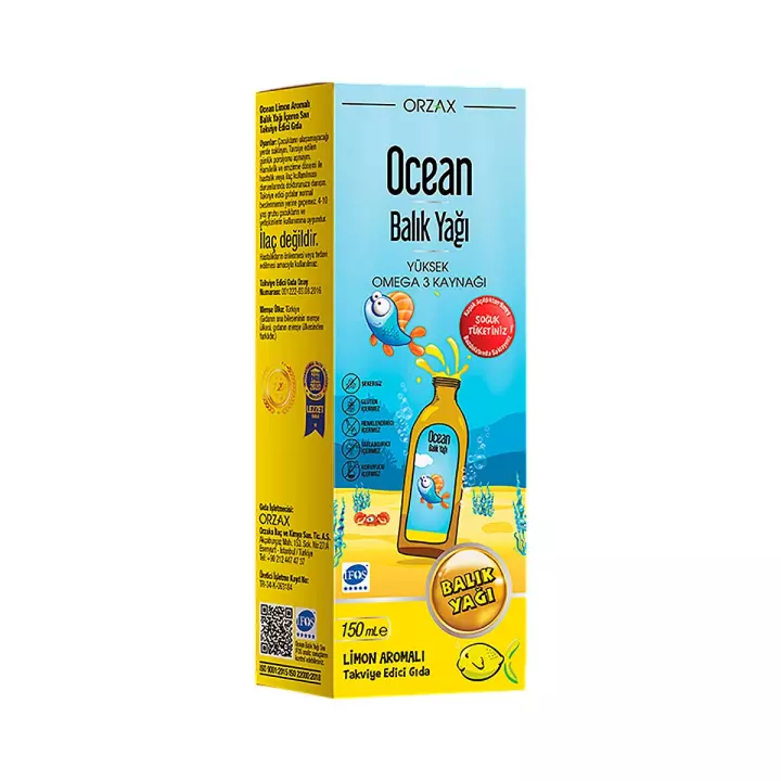 Orzax Ocean Фиш Оил лимон жидкость 150 мл флакон 1 шт