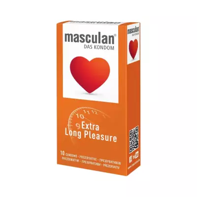 Masculan Extra Long Pleasure презервативы из натурального латекса продлевающие 10 шт