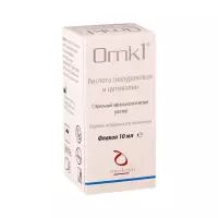 ОМК1 раствор офтальмологический стерильный на основе кислоты гиалуроновой и цитиколина флакон 10 мл 1 шт Omikron