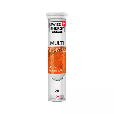 Мультивитаминс + Биотин таблетки шипучие 4 г 20 шт Swiss Energy