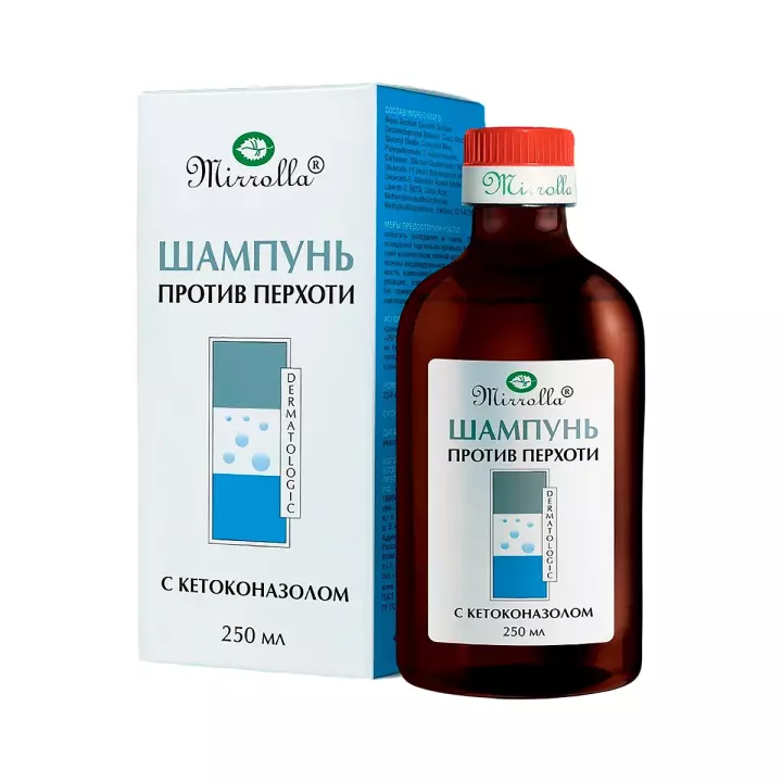 Шампунь против перхоти с кетоконазолом 250 мл 1 шт Мирролла