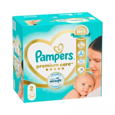Pampers Premium Care подгузники детские размер 2 Mini 4-8 кг 160 шт