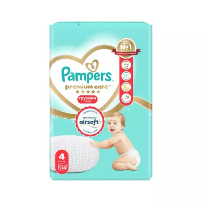 Pampers Premium Care Pants подгузники-трусики детские размер 4 Maxi 9-15 кг 38 шт